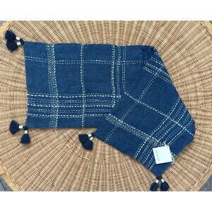 NEW Serena & Lily Asheville Pillow Cover  (14”x40”)-Vintage Indigo Blue